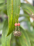 Moonblossom Orange Ember Eclipse Earrings