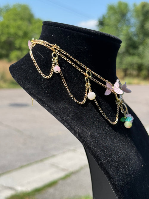 Cherry Blossom Chandelier Necklace